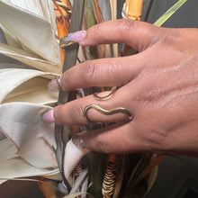 Load image into Gallery viewer, Adjustable ring size (Fits most: US 6–8)
Statement gold ring for women
Abstract loop / infinity-style design
Lightweight and stackable
Fashion jewelry | Everyday bold ring