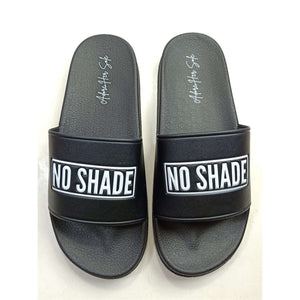 "No Shade"Black Statement Slides-Adore Her Sole