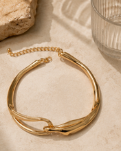 Load image into Gallery viewer, Chunky gold-tone statement link necklace for women from Adore Her Sole.
