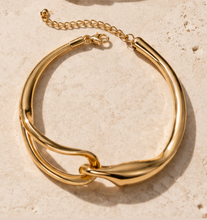 Load image into Gallery viewer, Chunky gold-tone statement link necklace for women from Adore Her Sole.
