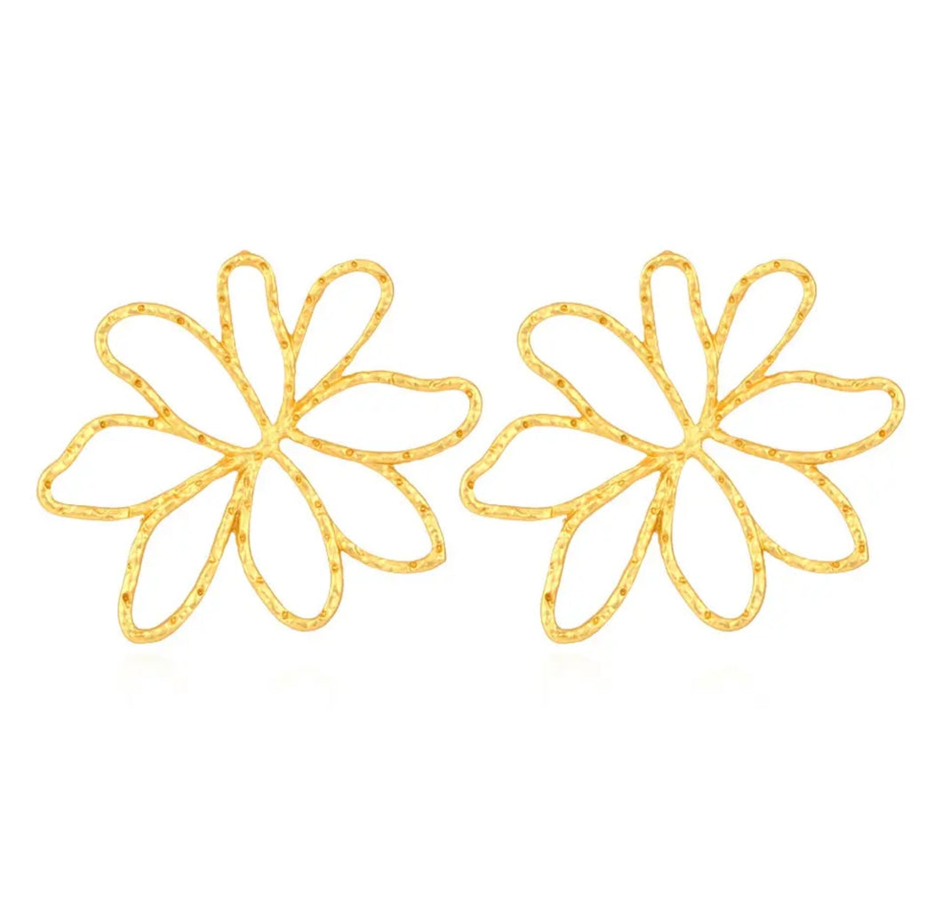 Surya Gold Flower Earrings