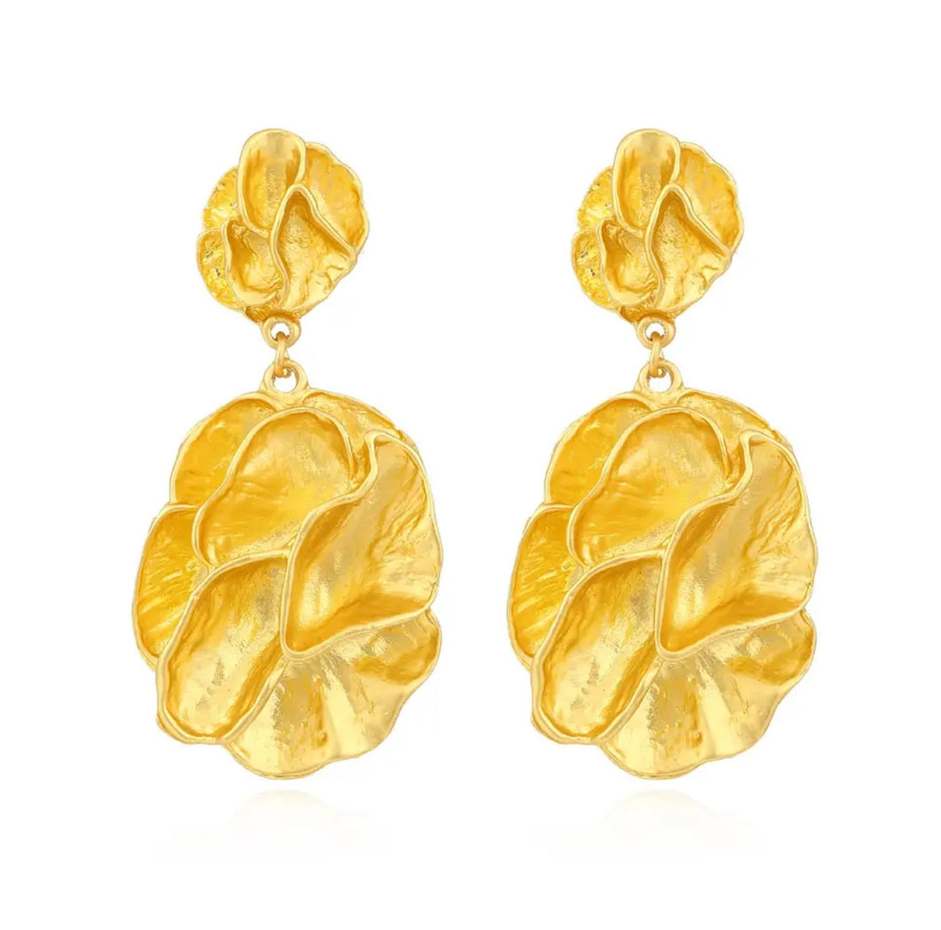 Miss. Florets Gold Earrings
