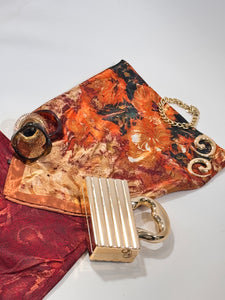 Her Goddess Silk scarf-Adore Her Sole multi-tone scarf, neutral fall accessories, cozy layers, fashion scarves, adore her sole scarf, silk scarf, silk 