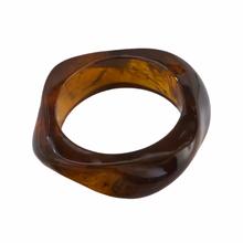 Load image into Gallery viewer, chunky bangle bracelet
acrylic fashion bracelet
bold bangles
resin bangles for women
stackable statement bracelets
brown bangle
 bangle
fashion jewelry bold edit
arm candy accessories
Adore Her Sole jewelry
