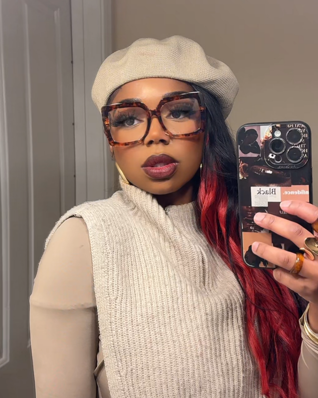 Adore Her Sole oversized tortoiseshell square sunglasses with clear lenses bold, feminine eyewear for confident women.