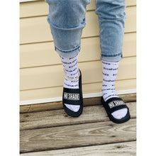 Load image into Gallery viewer, &quot;No Shade&quot;Black Statement Slides-Adore Her Sole
