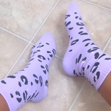 Load image into Gallery viewer, Ms. Cow Gyal Print Crew Socks
