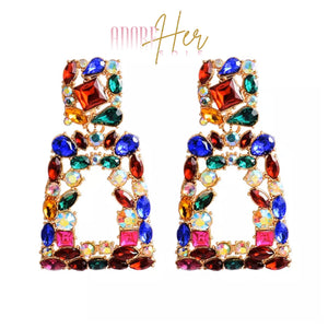 Her Milan Color Stone Earrings-Adore Her Sole