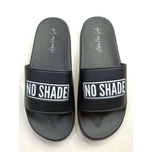 Load image into Gallery viewer, &quot;No Shade&quot;Black Statement Slides-Adore Her Sole
